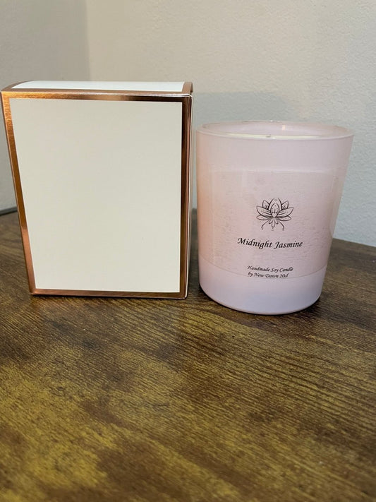Midnight Jasmine Scented Vegan Soy Candle - New Dawn
