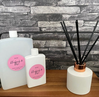 Rhubarb and Rose Diffuser Oil Refill - Fragrance Reed Diffusers - Diffuser Liquid/Top Up - New Dawn